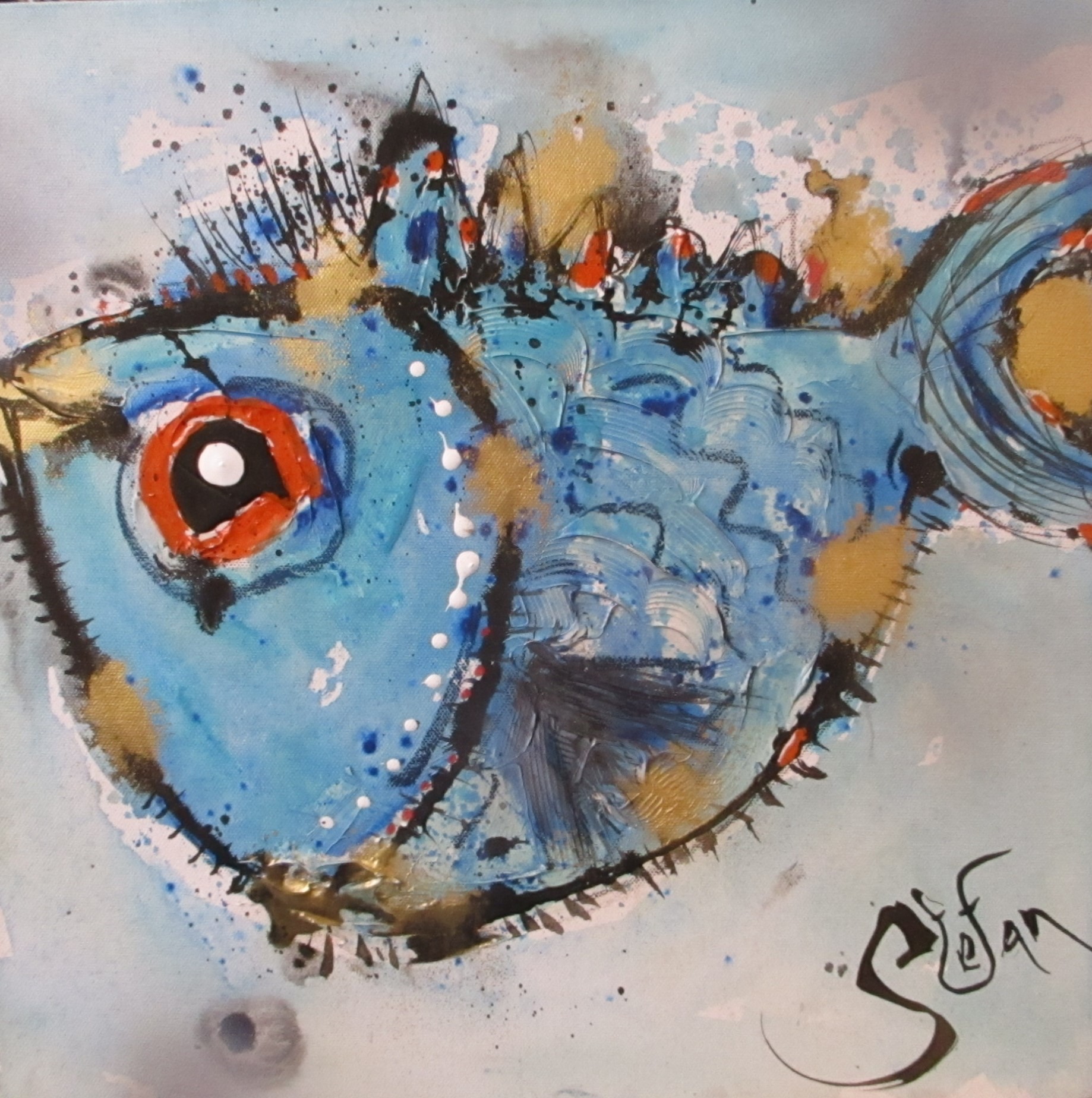 Stefan Dimovski, Blue, 40x40cm