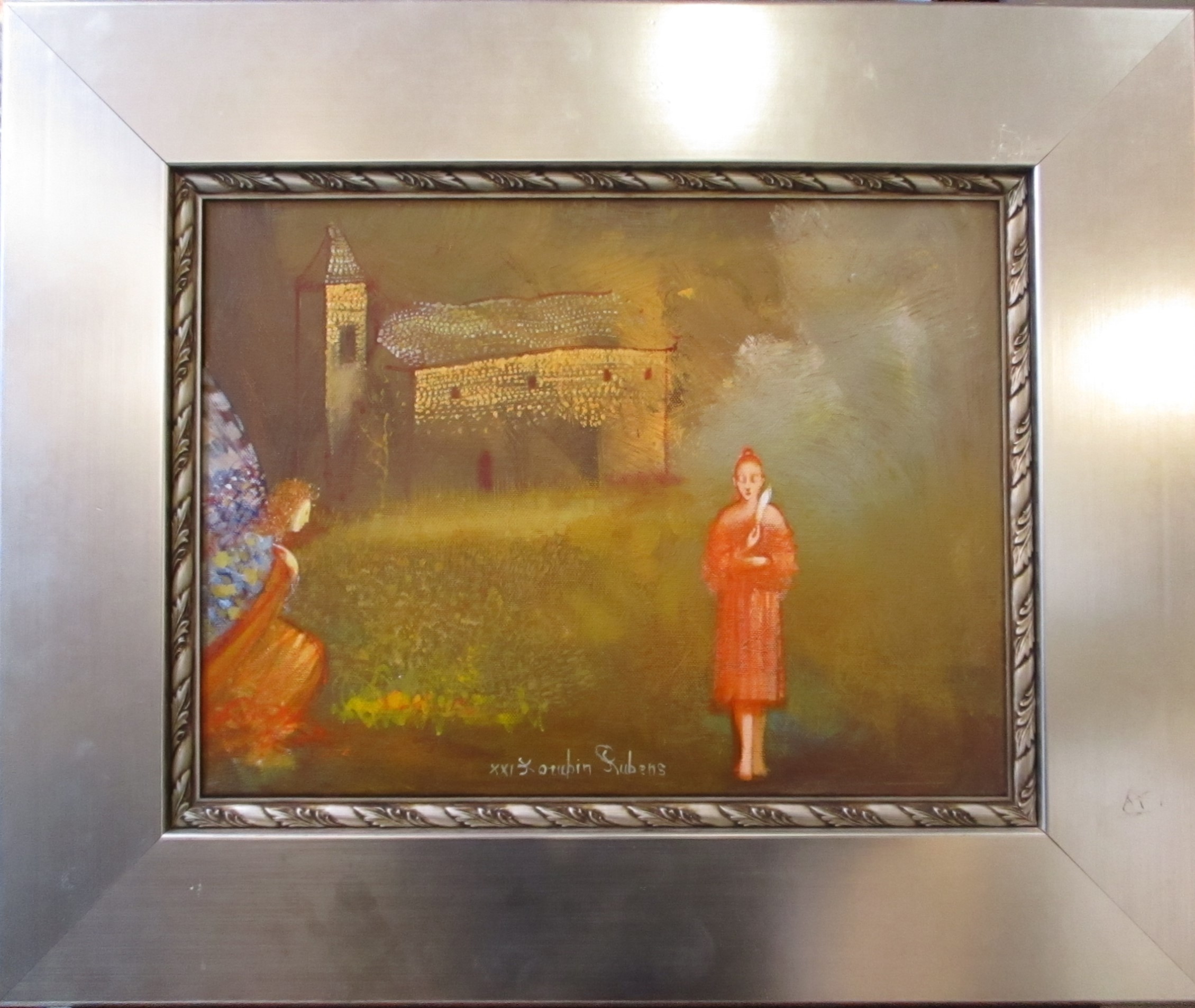 Rubens Korubin, Prayer, Oil on Canvas, 50x60cm